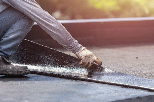Professional Basement Waterproofing technician working in Fowlerton, IN
